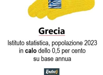 Grecia: Istituto statistica, popolazione 2023 in calo dello 0,5 per cento su base annua