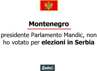 Montenegro: presidente Parlamento Mandic, non ho votato per elezioni in Serbia