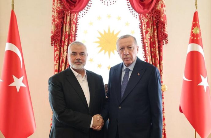 Turchia, Erdogan riceve il  capo politico di Hamas