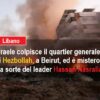 Israele, raid contro Hezbollah a Beirut, mistero sulla sorte di Nasrallah