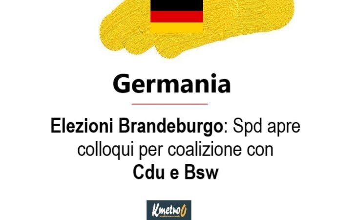 Elezioni Brandeburgo: Spd apre colloqui per coalizione con Cdu e Bsw