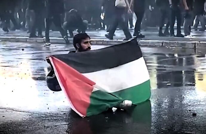 Scontri al corteo pro Palestina e Libano:”fermiamo il genocidio”