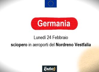 Germania: lunedì sciopero in aeroporti del Nordreno Vestfalia